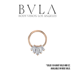 BVLA BVLA 16g "Oceane 5" Seam Ring with CZ