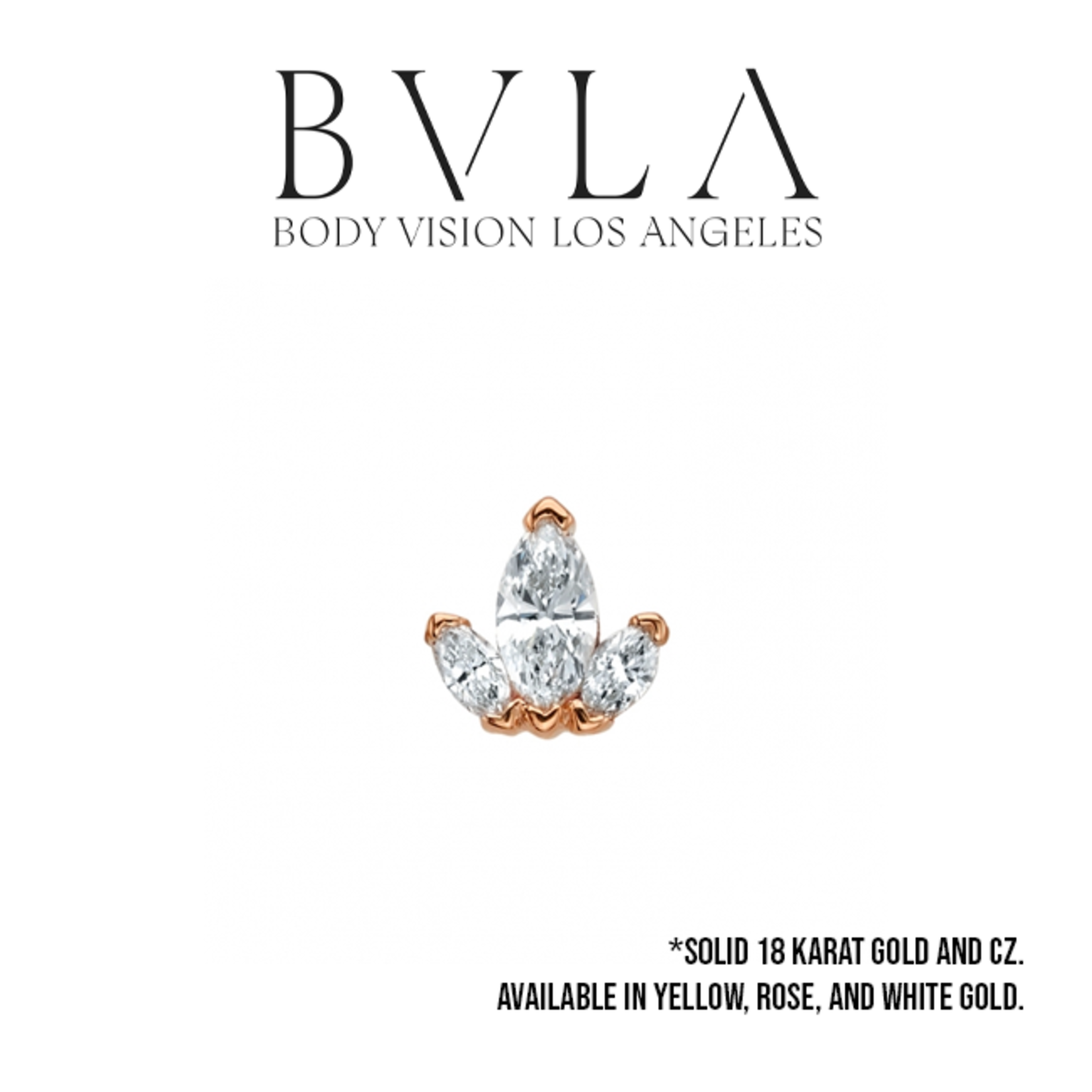 BVLA BVLA "Mini AJ" threaded end with 2x 3x1.5 CZ and 1x 4x2 CZ
