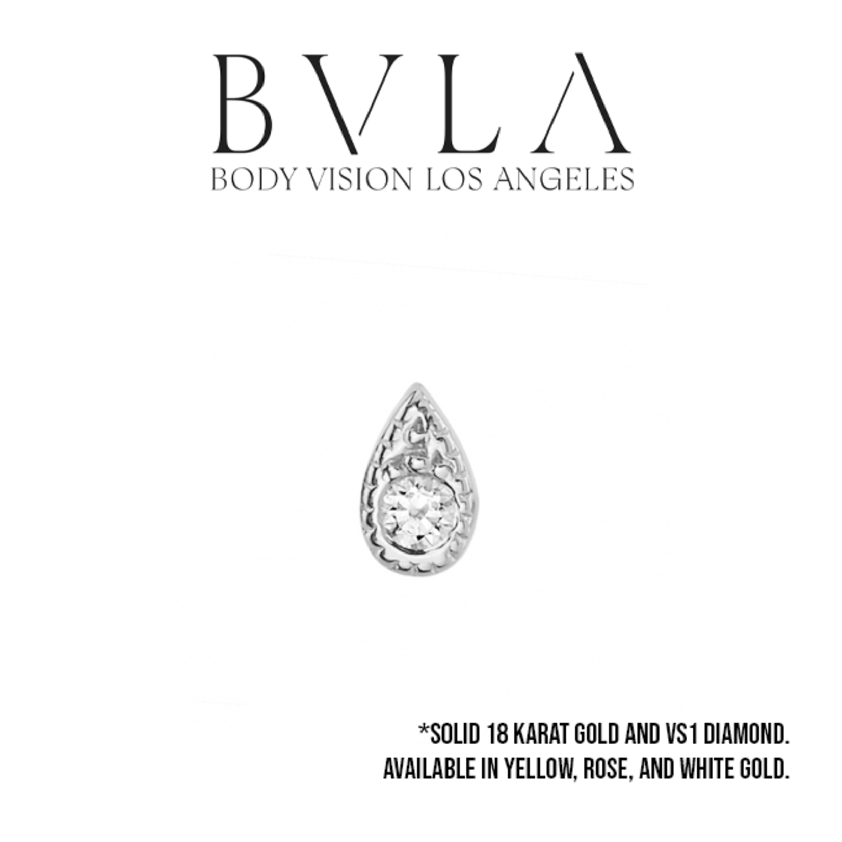 BVLA BVLA "Pave Teardrop" press-fit end with 1.75 VS1 diamond