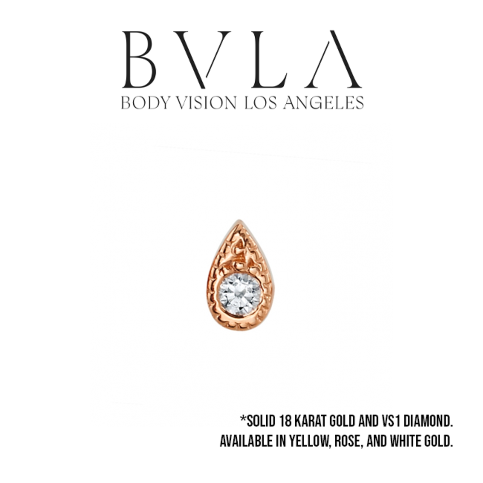 BVLA BVLA "Pave Teardrop" press-fit end with 1.75 VS1 diamond