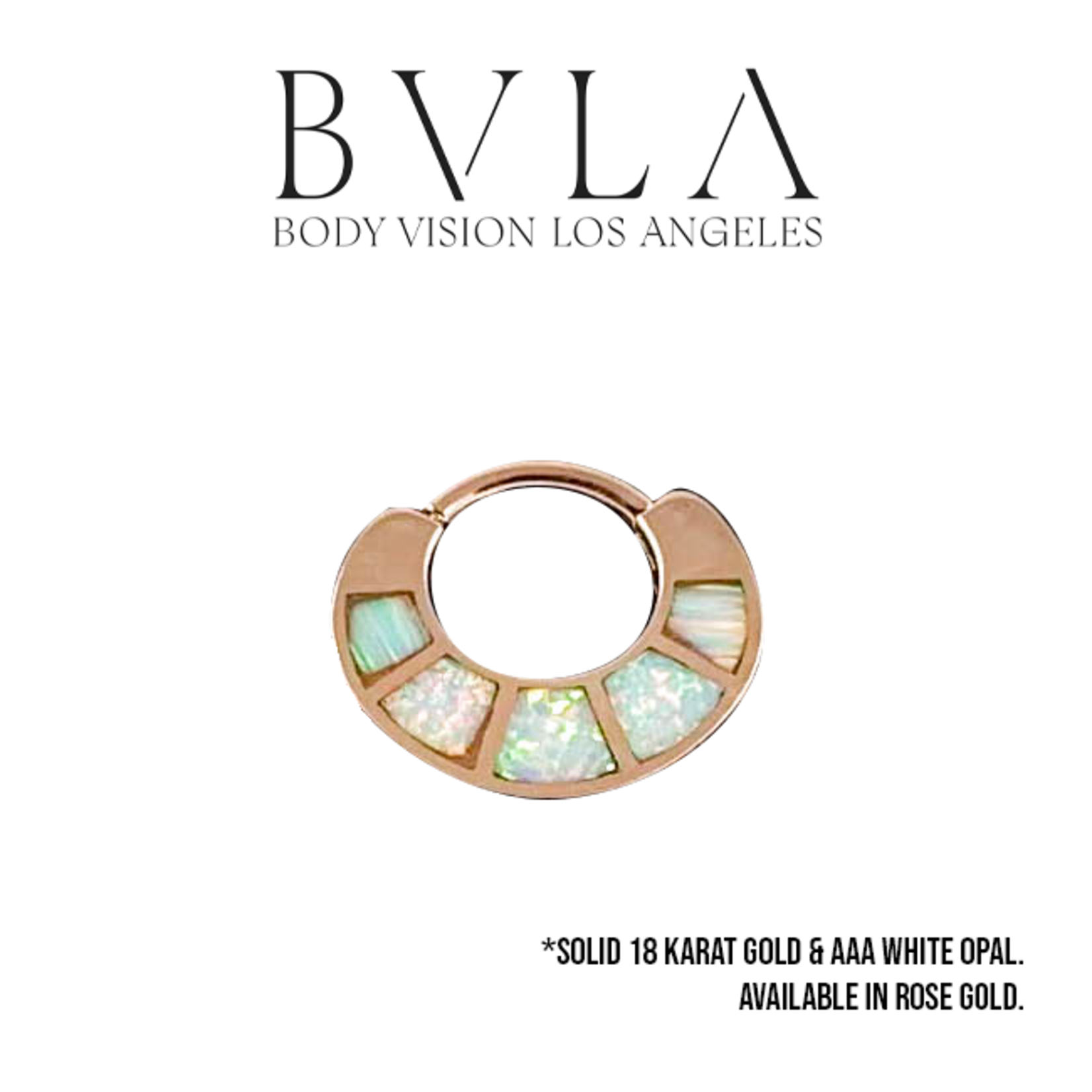 BVLA BVLA 16g "Islay" clicker with hand-cut AAA White Opal
