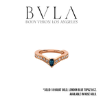BVLA BVLA 16g "Cherish Pear" Clicker with London Blue Topaz & CZ