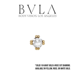 BVLA BVLA "Round Cab Prong" Press-Fit End with Rose-Cut Diamond