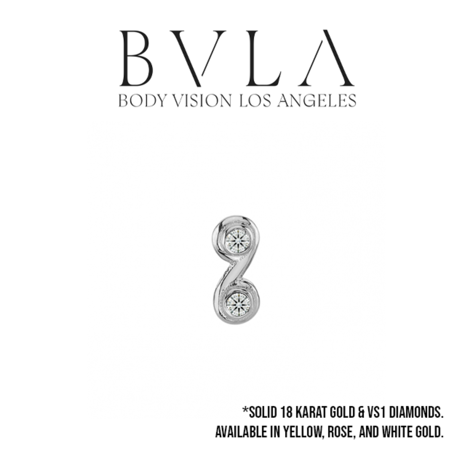 BVLA BVLA "Double Swirl" press fit end with 2x  VS1 diamond