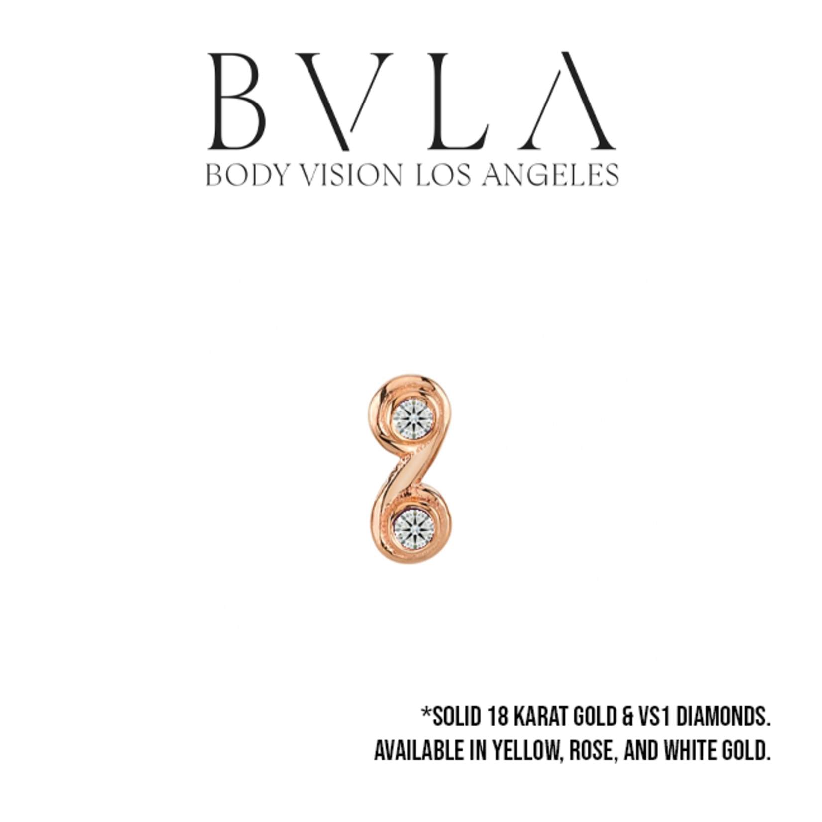 BVLA BVLA "Double Swirl" press fit end with 2x  VS1 diamond