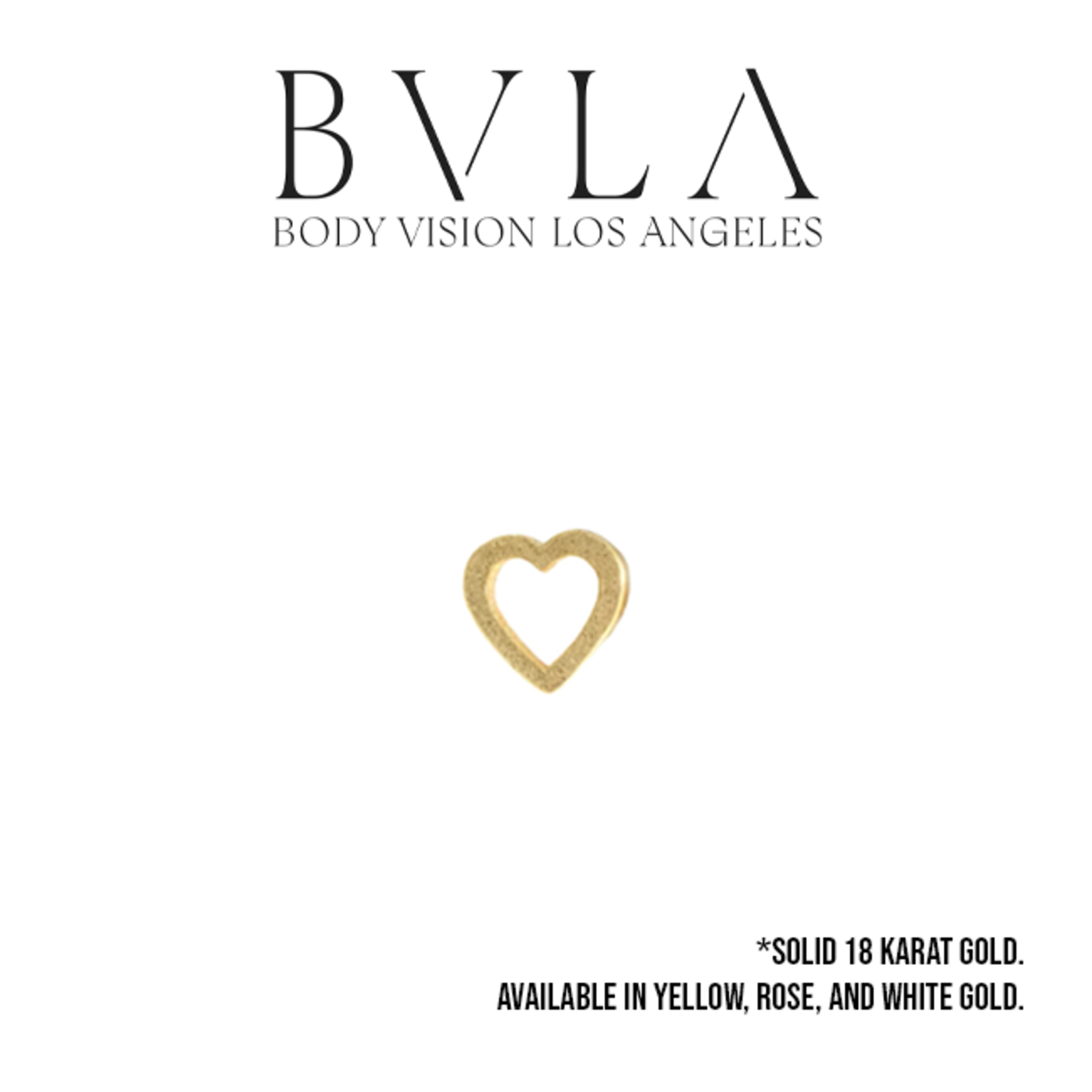 BVLA BVLA 5.0mm "Sandblasted Open Heart" press-fit end