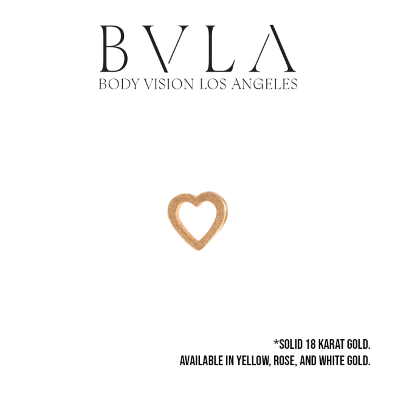 BVLA BVLA 5.0mm "Sandblasted Open Heart" press-fit end