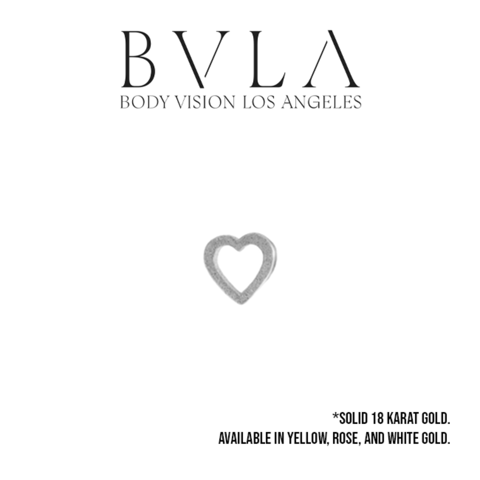 BVLA BVLA 5.0mm "Sandblasted Open Heart" press-fit end