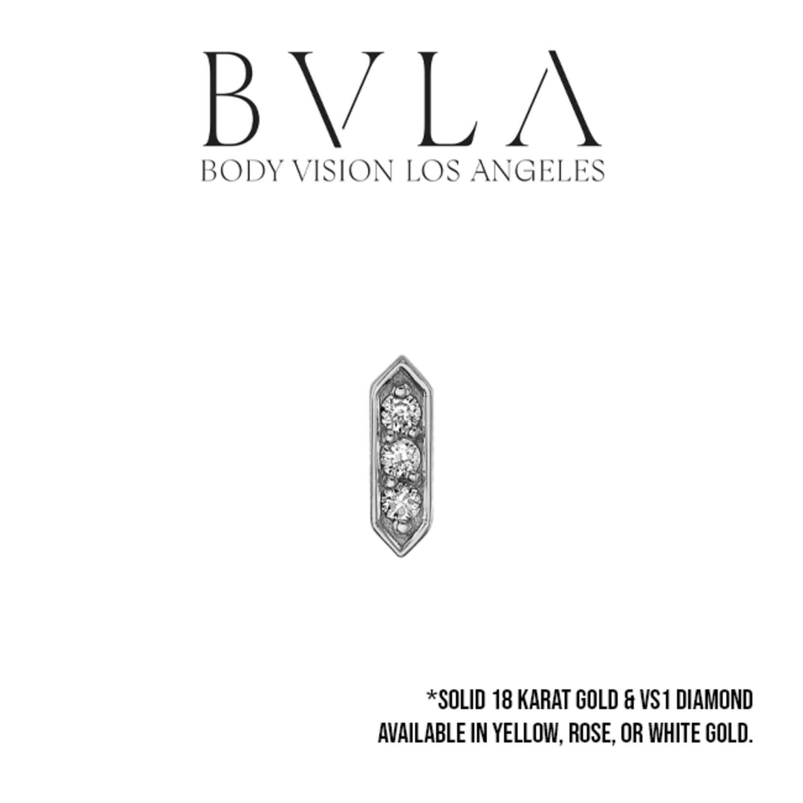 BVLA BVLA 6.0x2.0mm "Sillan" press-fit end with 3x 1.25mm VS1 Diamonds