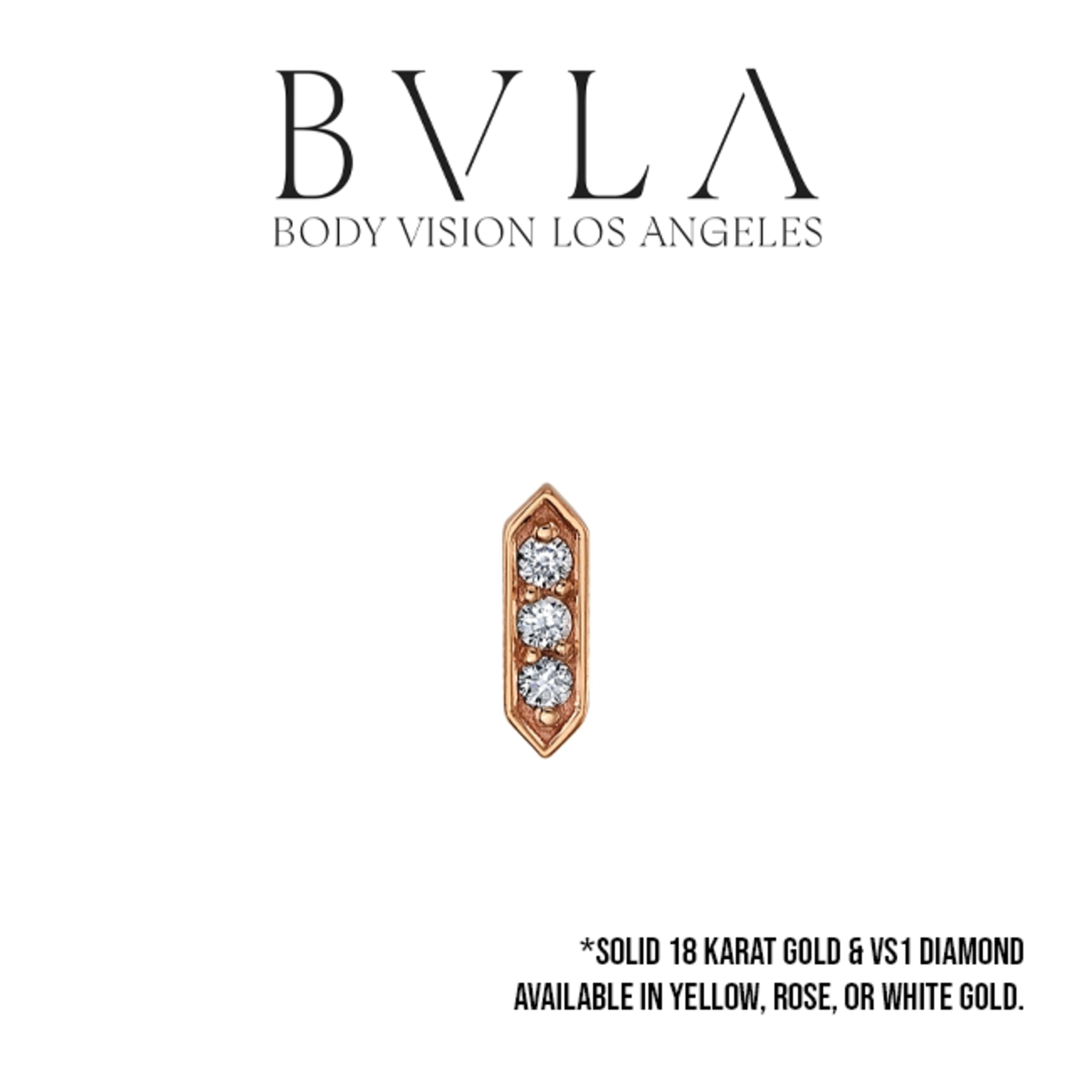 BVLA BVLA 6.0x2.0mm "Sillan" press-fit end with 3x 1.25mm VS1 Diamonds