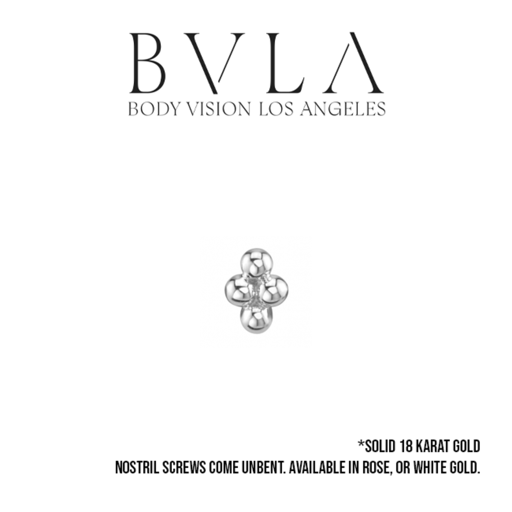 BVLA BVLA "Quad Bead Cluster" nostril screw with 1.5mm beads