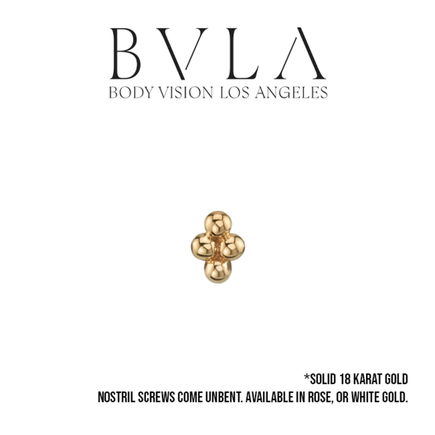 BVLA BVLA "Quad Bead Cluster" nostril screw with 1.5mm beads