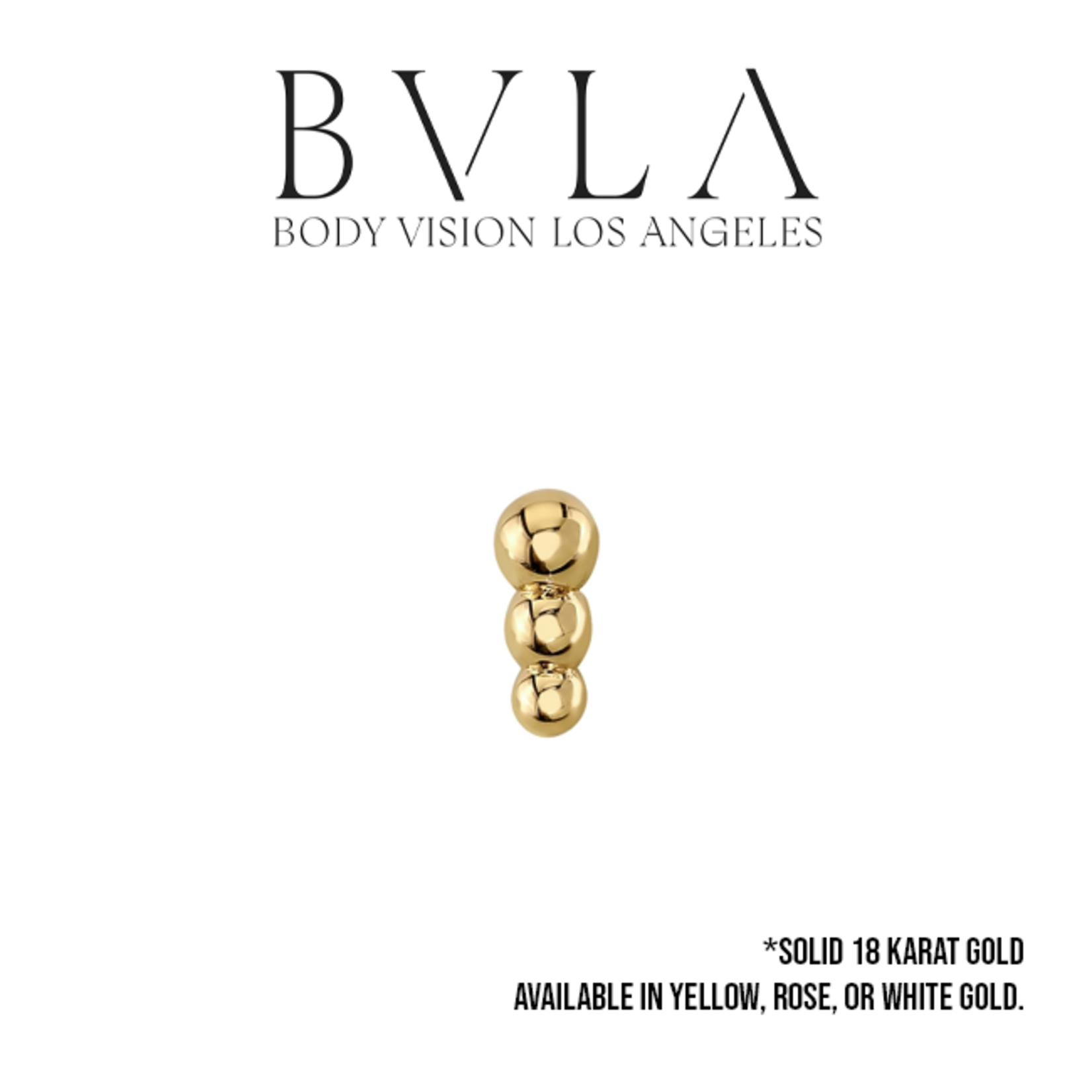 BVLA BVLA "Alba" graduating 3 bead cluster press fit end