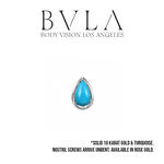BVLA BVLA "Pear Bezel" Nostril Screw with Turquoise