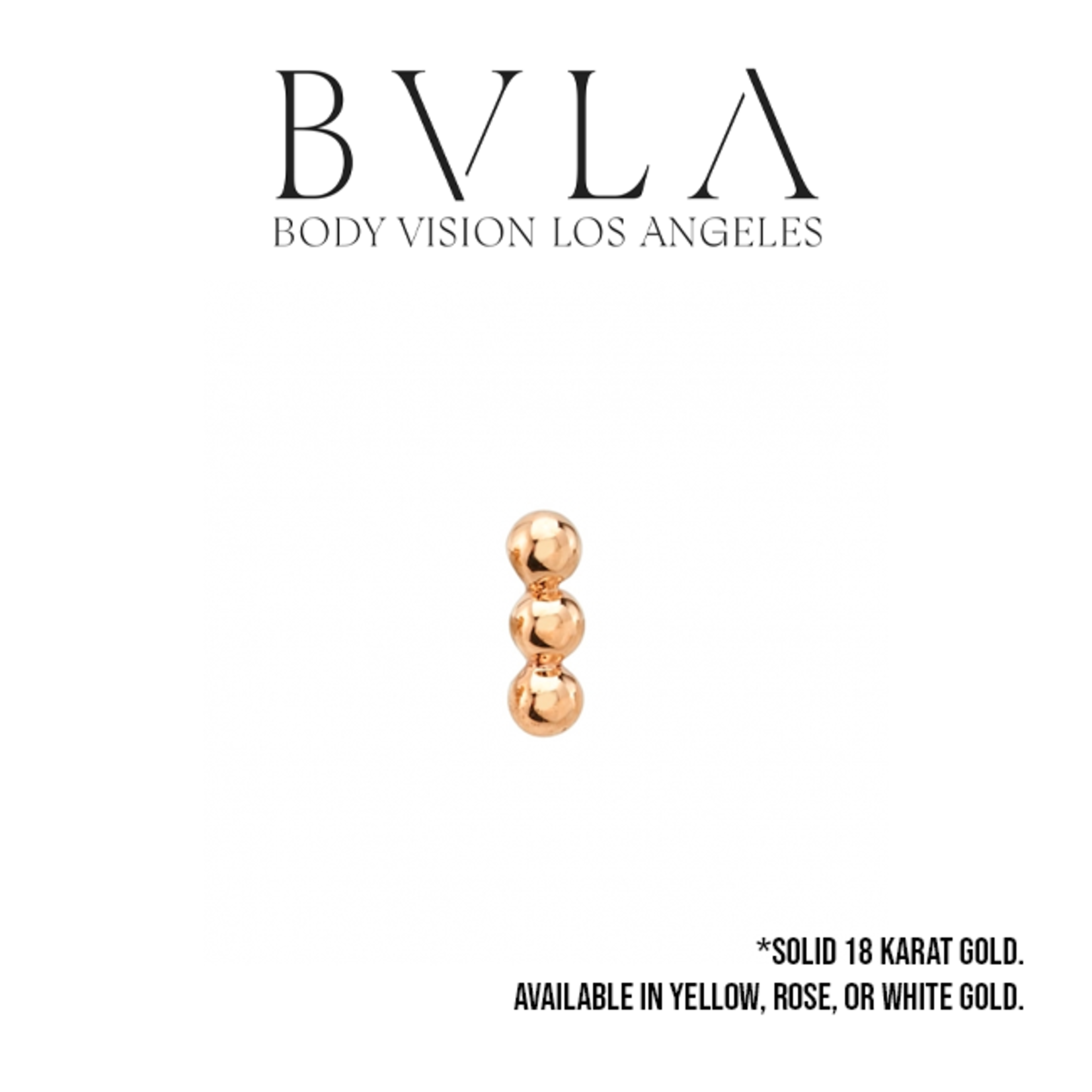BVLA BVLA Linear 3 bead cluster press fit end