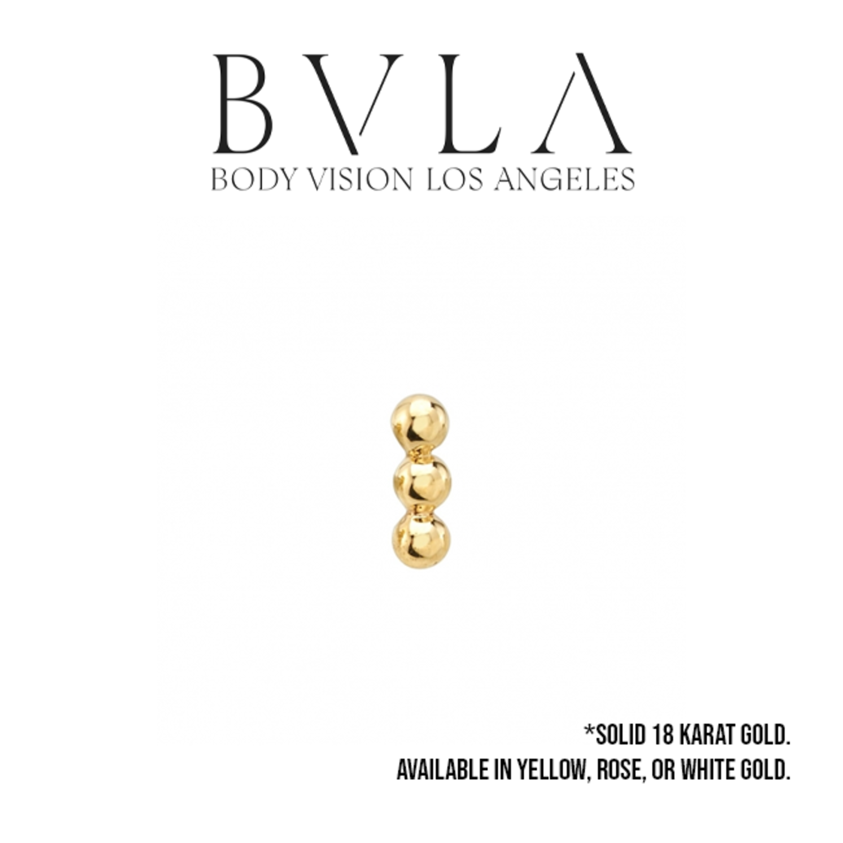 BVLA BVLA Linear 3 bead cluster press fit end