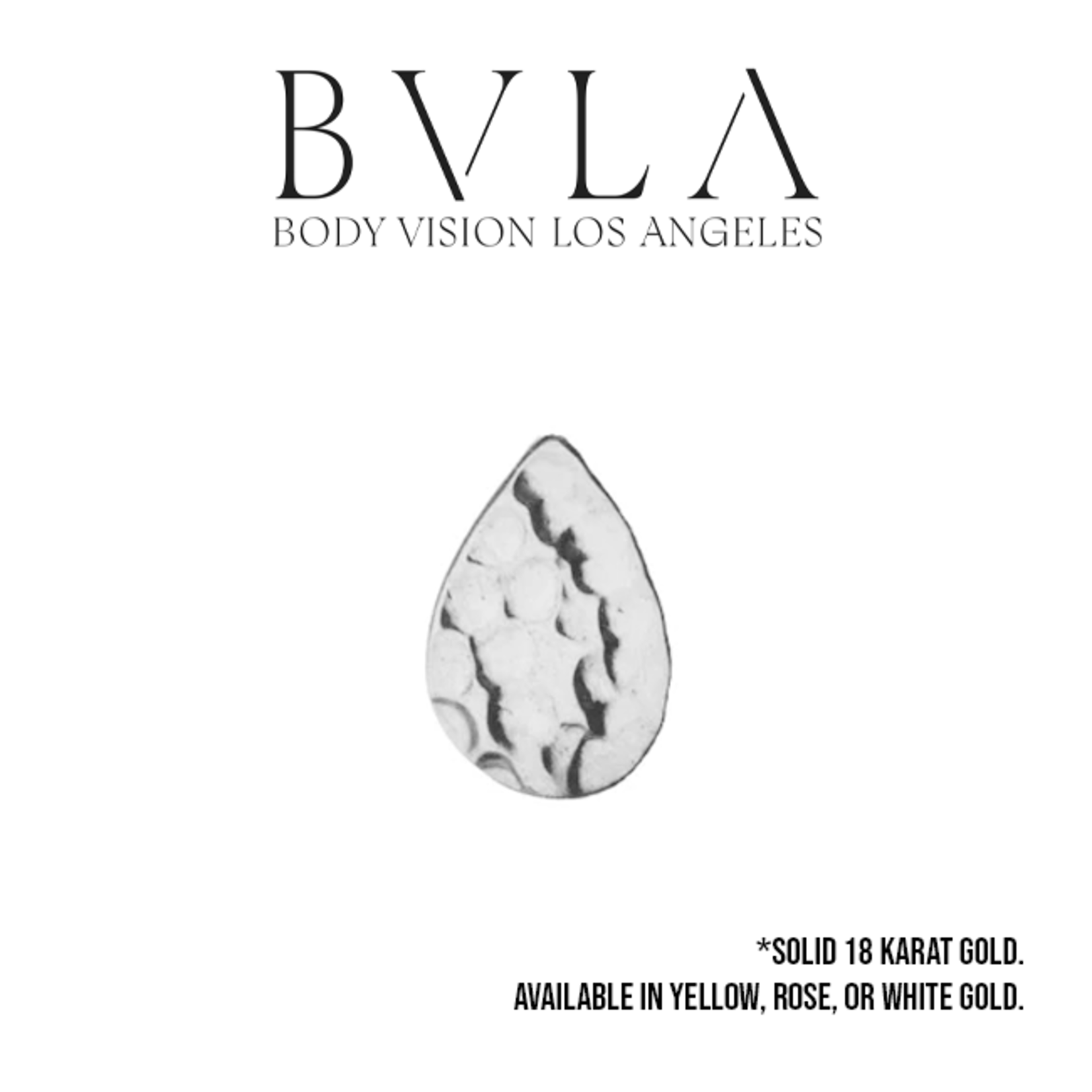 BVLA BVLA 3x2 Hammered Teardrop press fit end