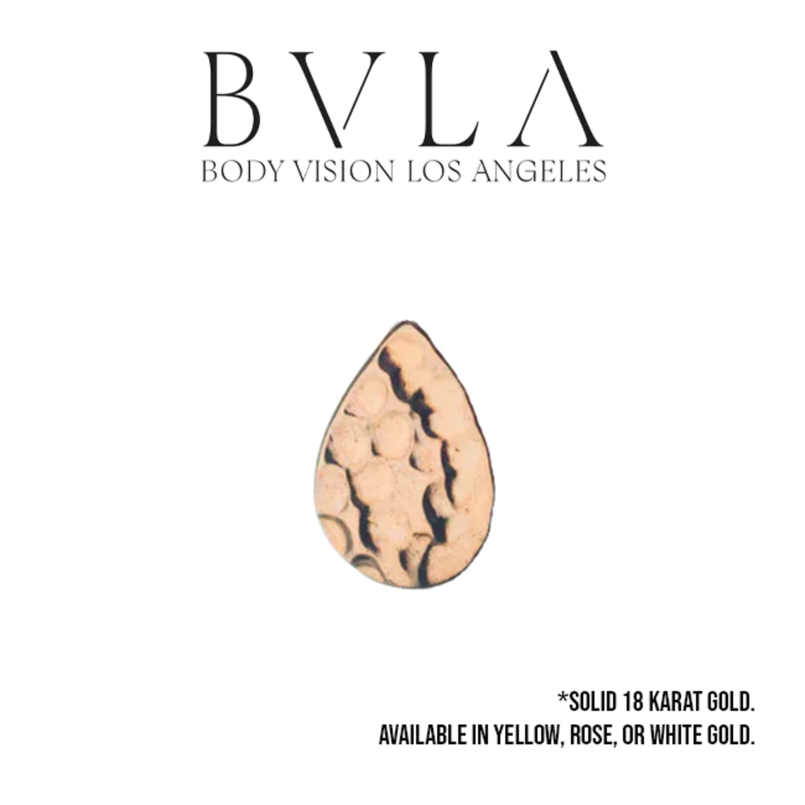 BVLA BVLA 3x2 Hammered Teardrop press fit end