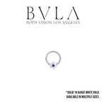 BVLA BVLA 12g "Flower 2" Ring with CZ & Sapphire