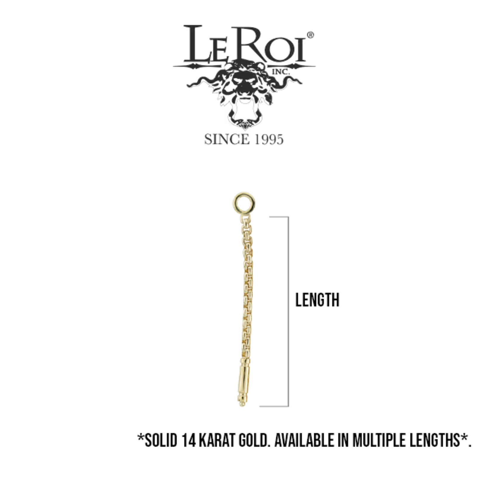 LeRoi LeRoi "Meander I" chain with single dangle. 11.7mm length