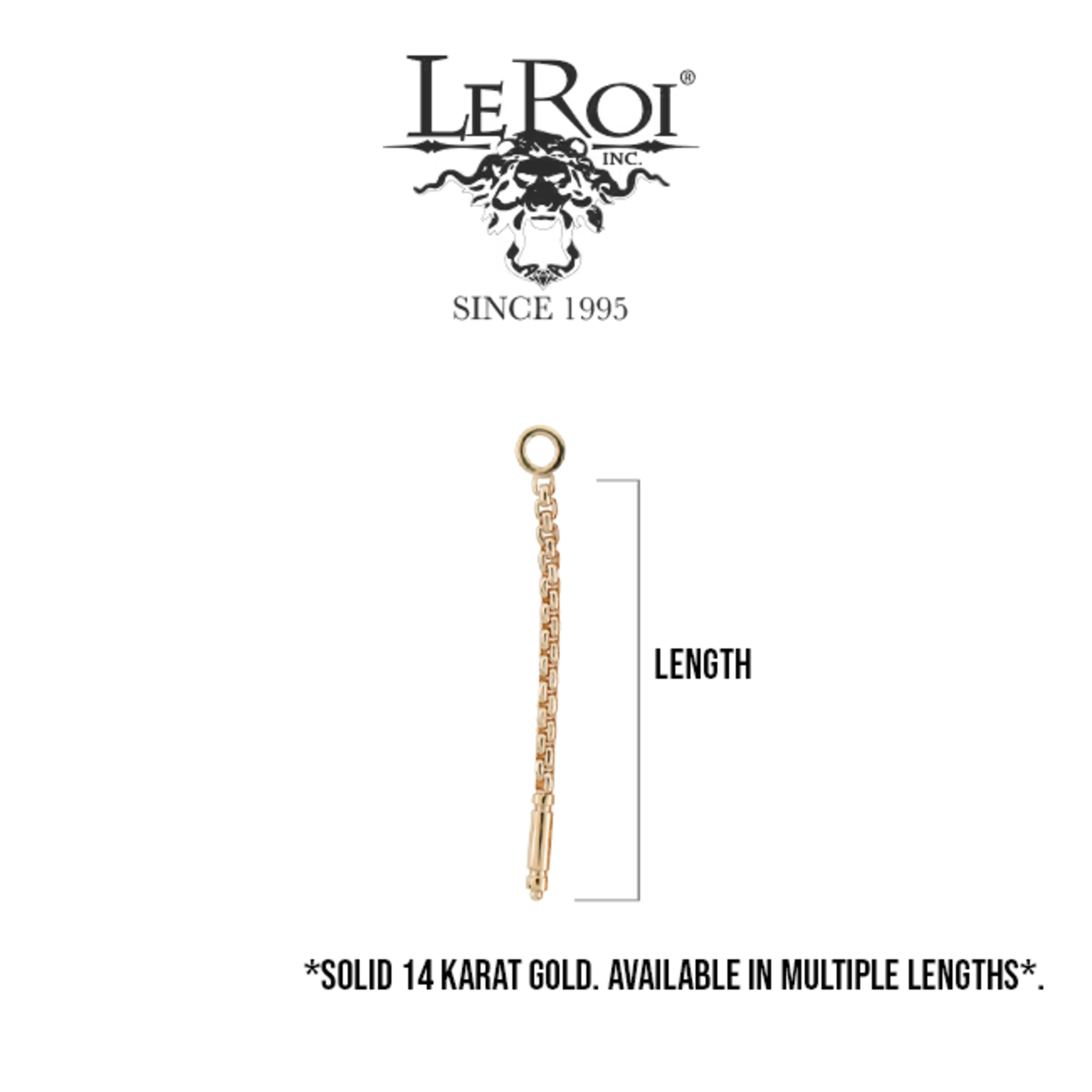 LeRoi LeRoi "Meander I" chain with single dangle. 11.7mm length