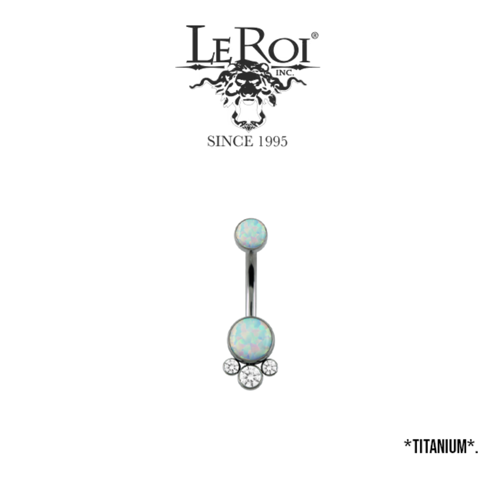 LeRoi Leroi titanium 14g 7/16 "Bijoux 5-N" navel curve