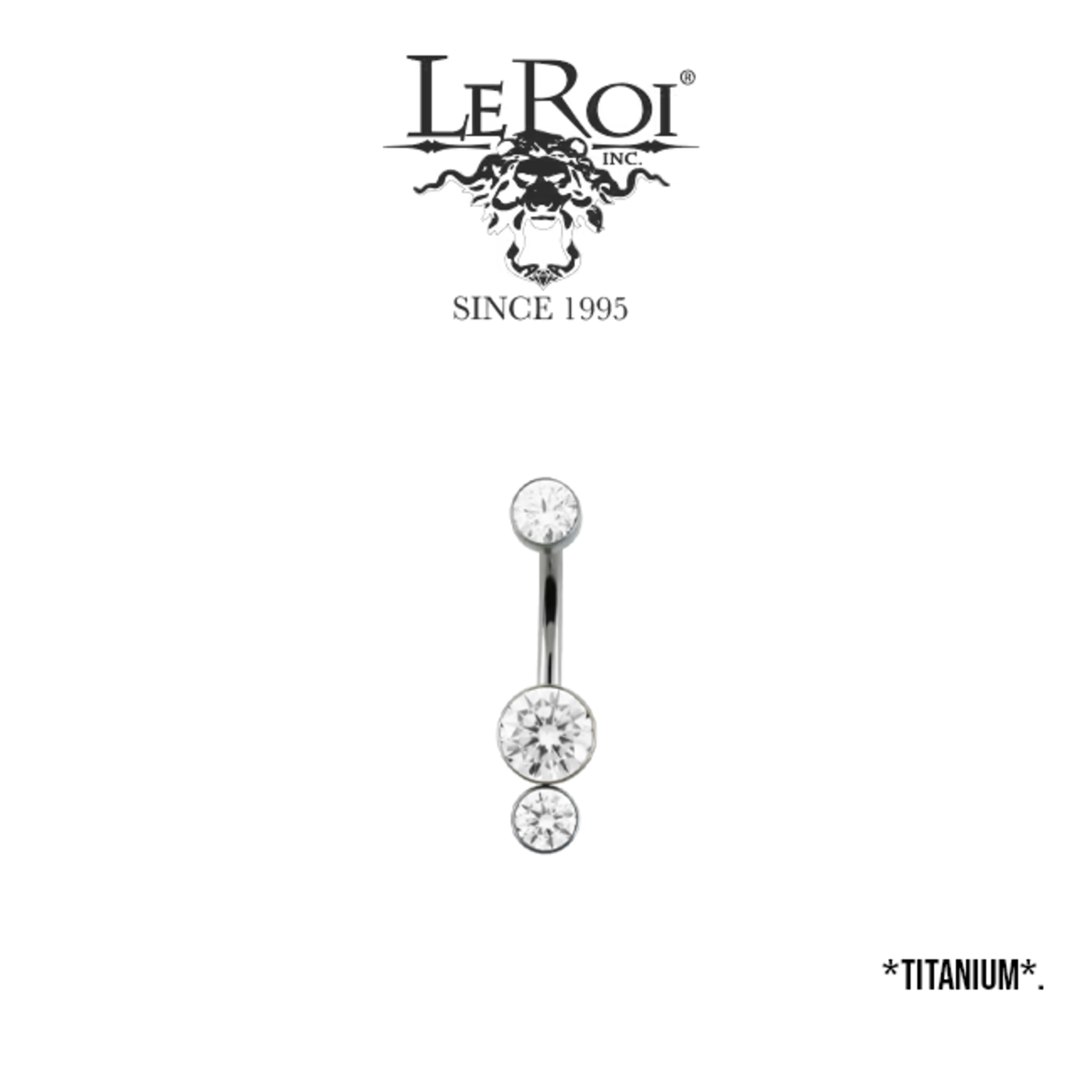 LeRoi Leroi titanium 14g 7/16 "Bijoux" navel curve.