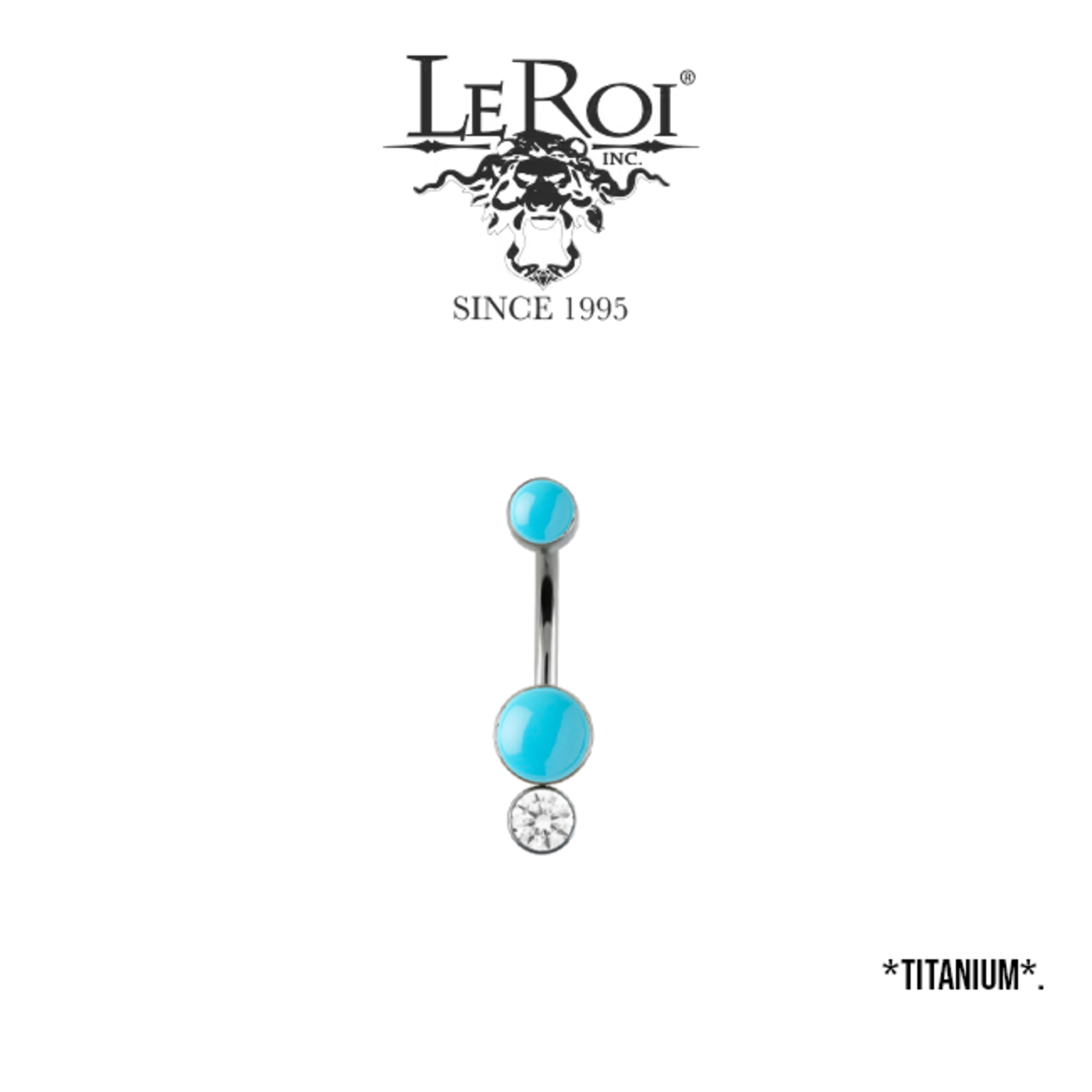 LeRoi Leroi titanium 14g 7/16 "Bijoux" navel curve.