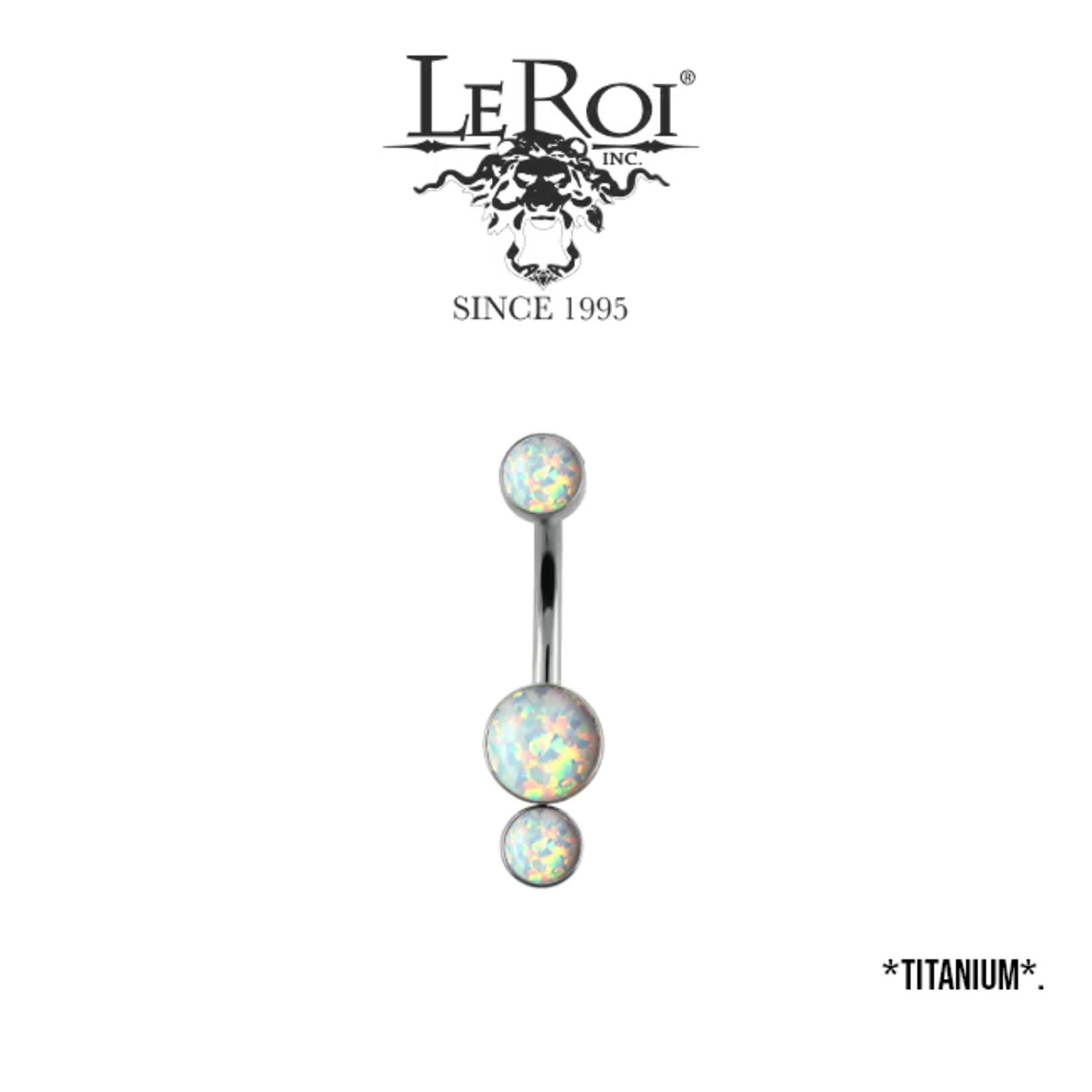 LeRoi Leroi titanium 14g 7/16 "Bijoux" navel curve.