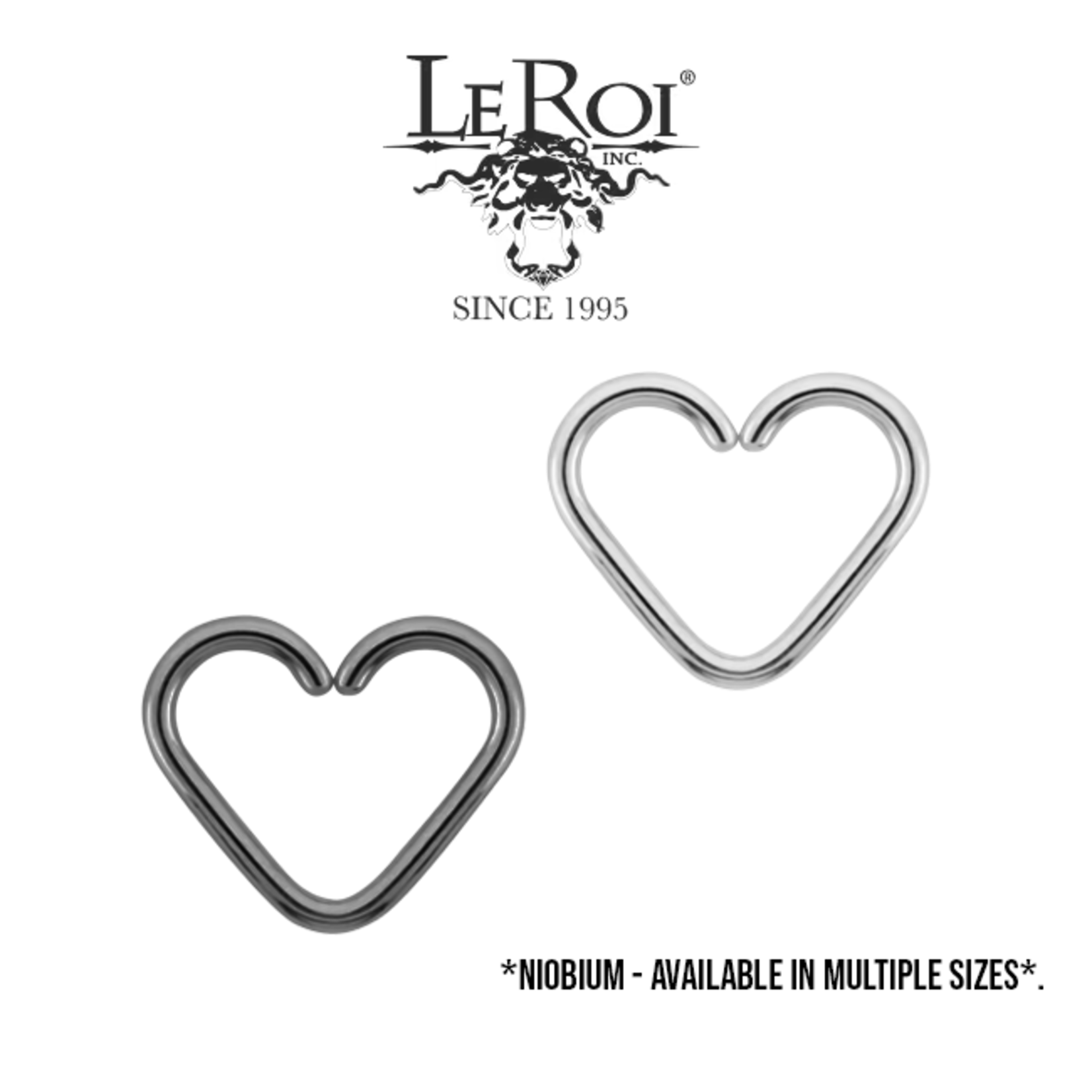 LeRoi LeRoi 18g Niobium "Pure" heart seam ring