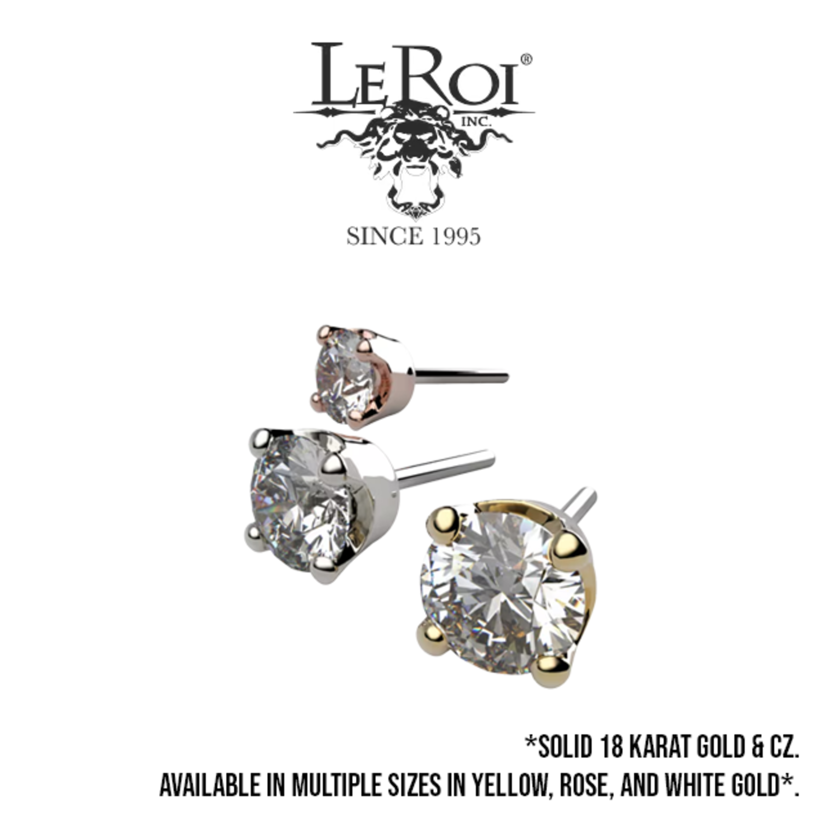 LeRoi LeRoi Prong Set CZ Press-Fit End