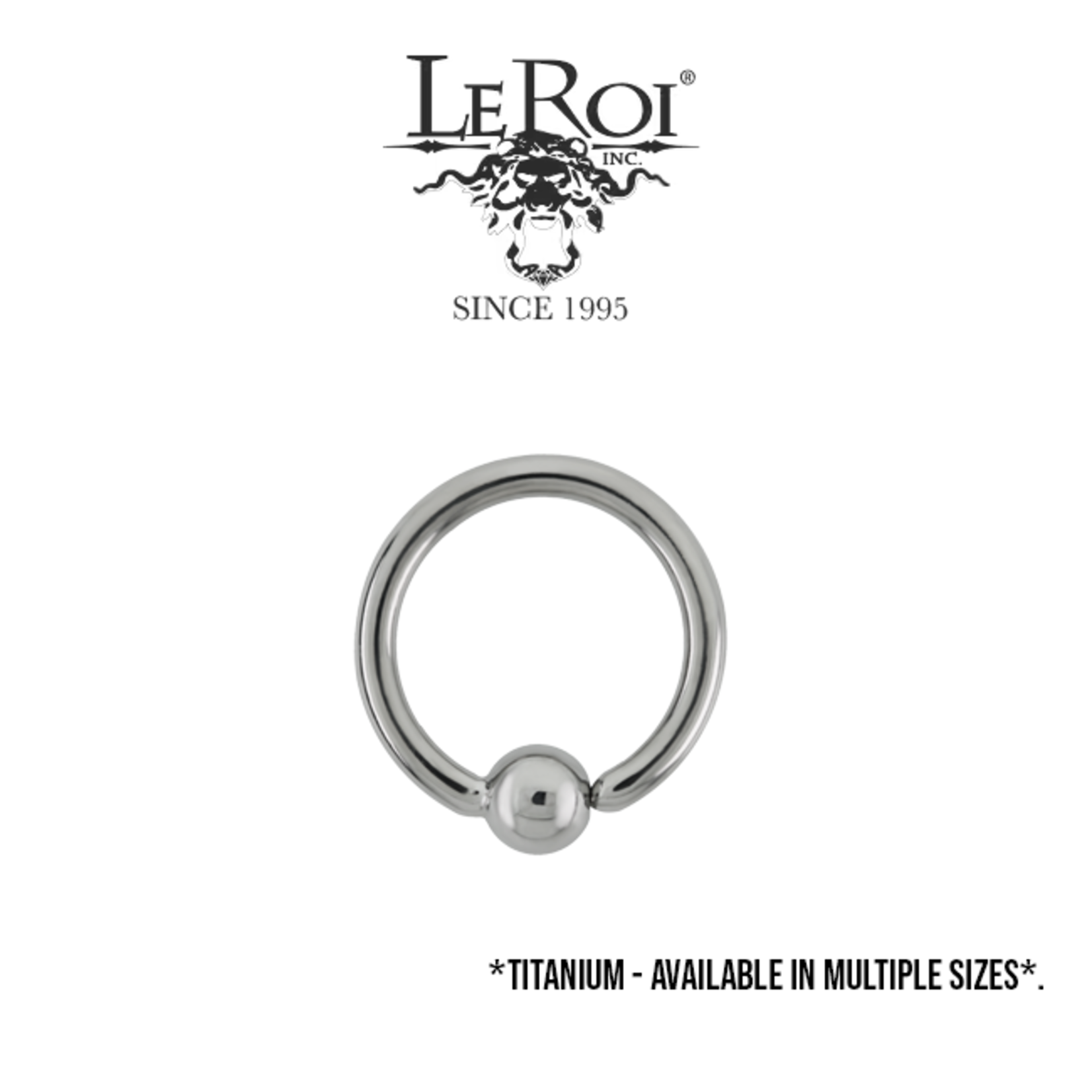 LeRoi LeRoi 18g titanium fixed bead ring