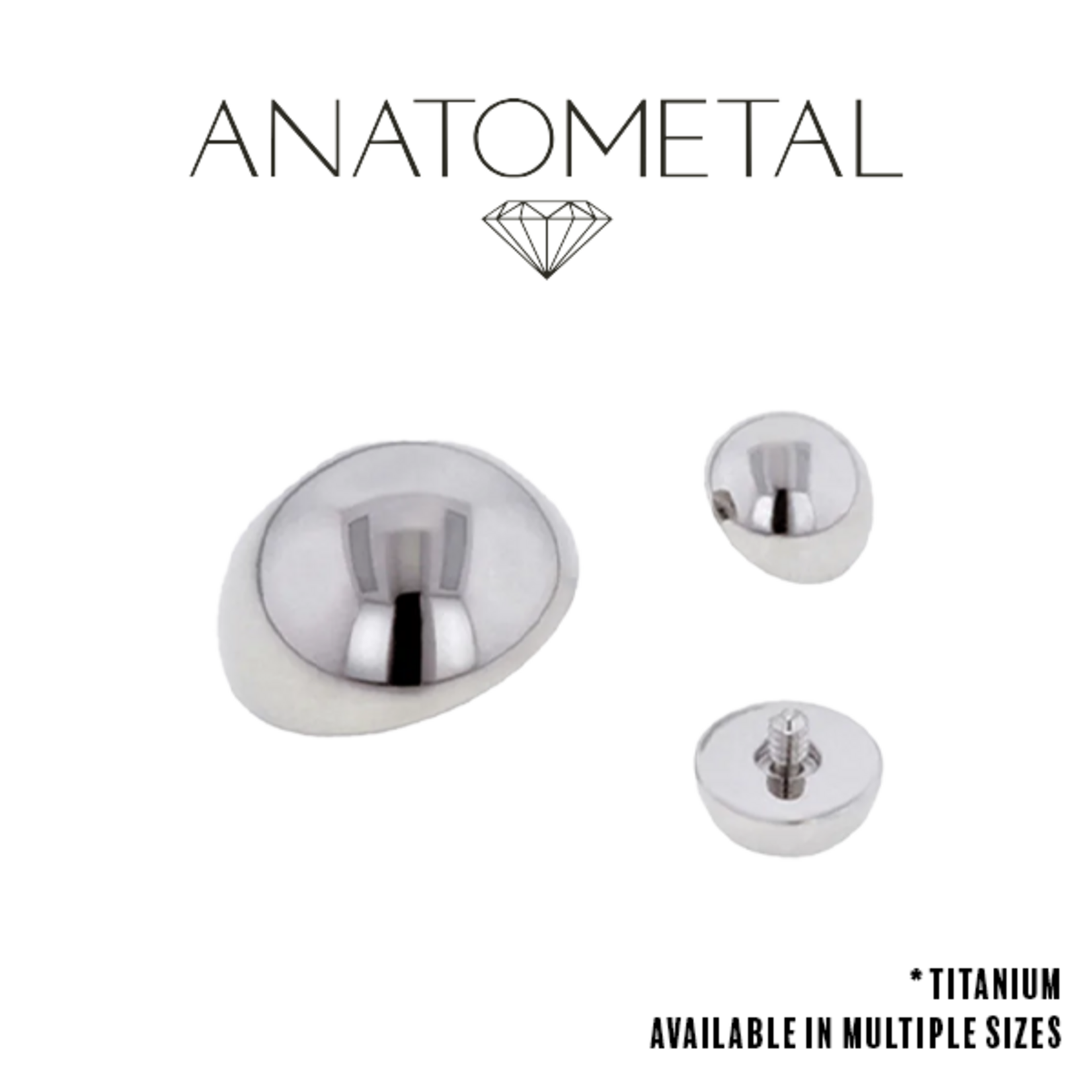 Anatometal Anatometal 10g titanium dome threaded end