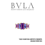 BVLA BVLA 16g "Clara" Threaded End with Light Amethyst, Tanzanite, and Amethyst