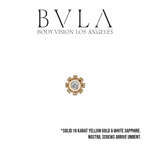 BVLA BVLA 18g "Firenze" Nostril Screw with White Sapphire