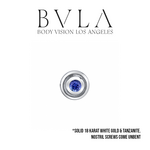 BVLA BVLA 4.5 "Illusion Step Bezel" Nostril Screw with Midnight Topaz