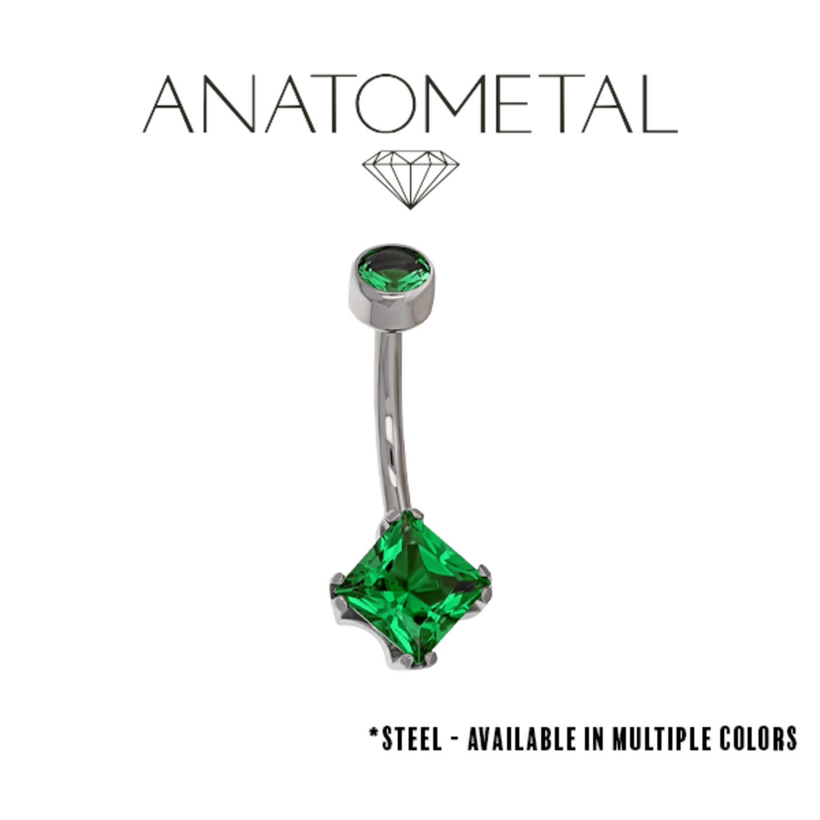 Anatometal Anatometal 14g 7/16 steel Princess navel curve