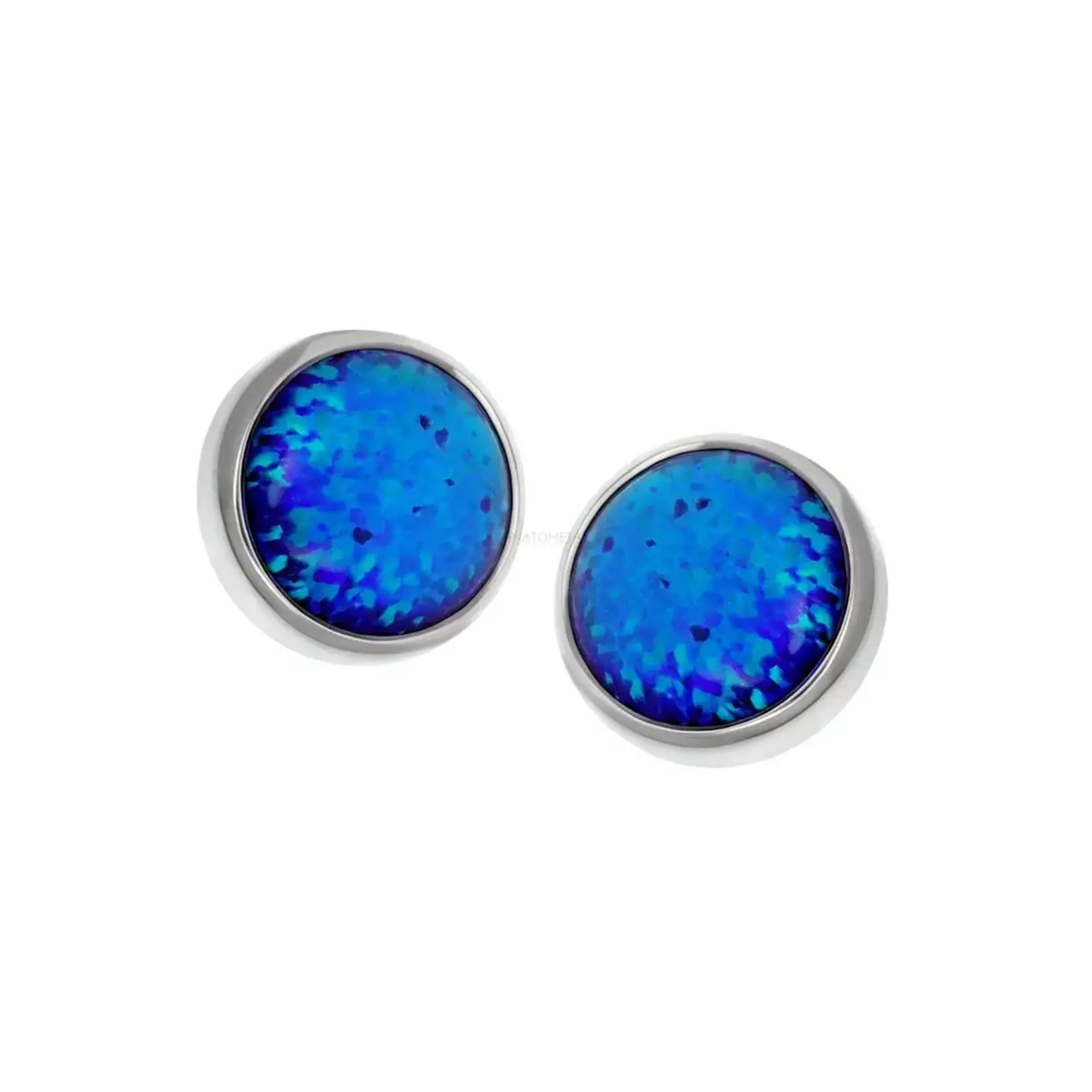 Anatometal Anatometal 16g Ti bezel-set cabochon threaded end