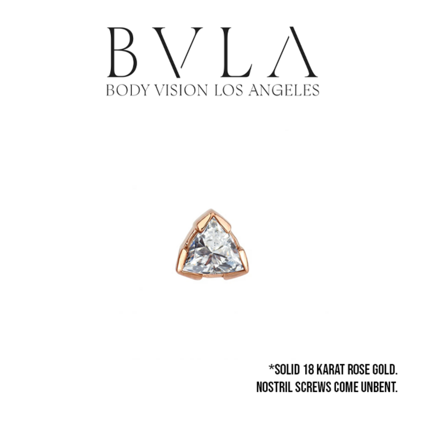 BVLA BVLA 20g "Trillion Bezel" nostril screw with 3.0 CZ