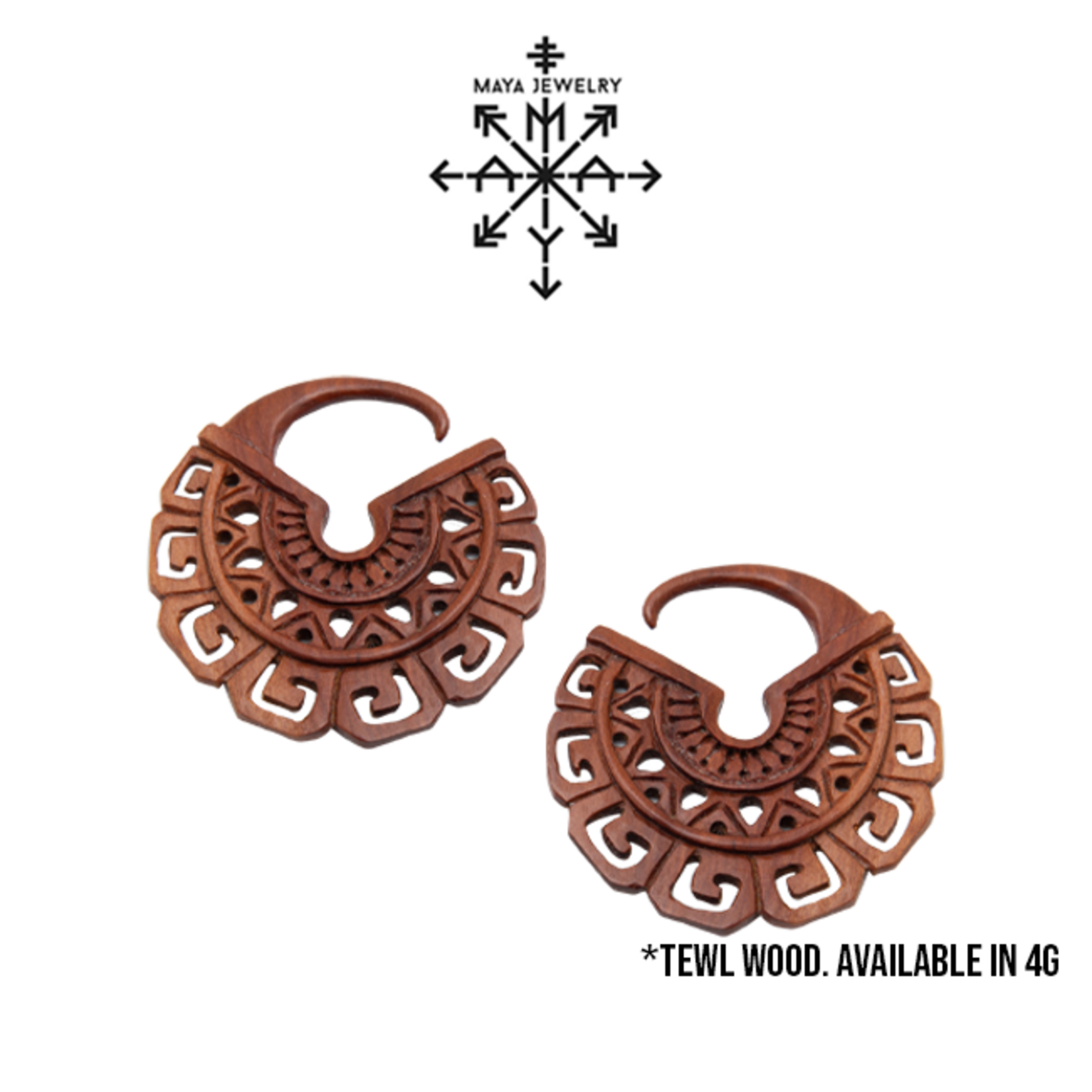 Maya Jewelry Maya Jewelry Tewel Wood "Txochetumei" (Sock it to me) hanging design