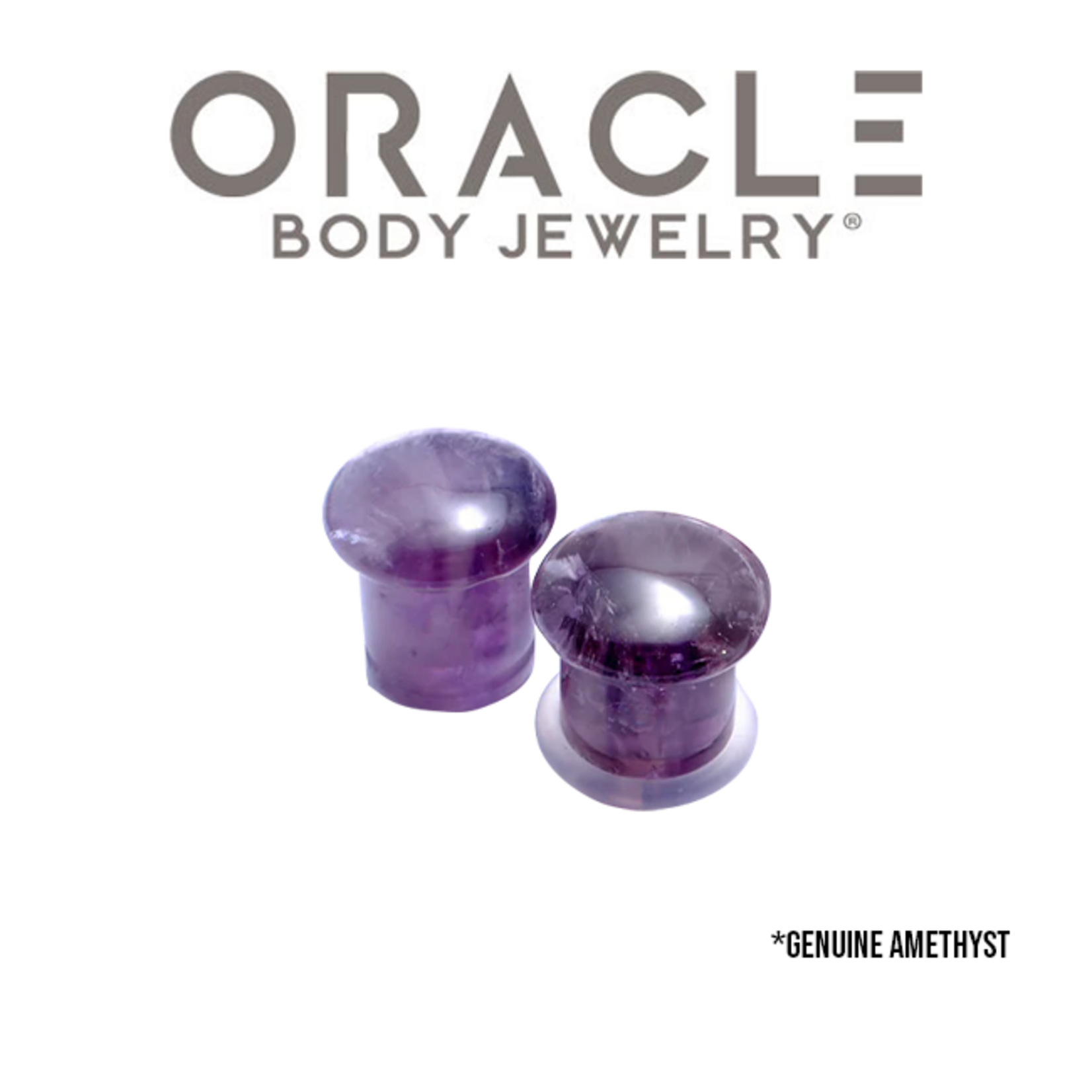 Oracle Oracle Body Jewelry single flared amethyst plugs
