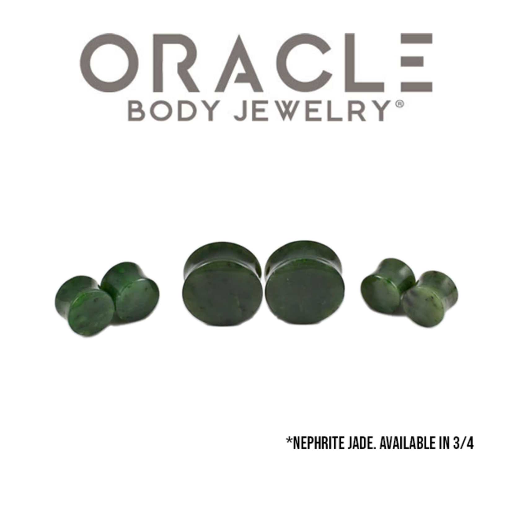 Oracle Oracle Body Jewelry double flared premium Nephrite Jade plugs