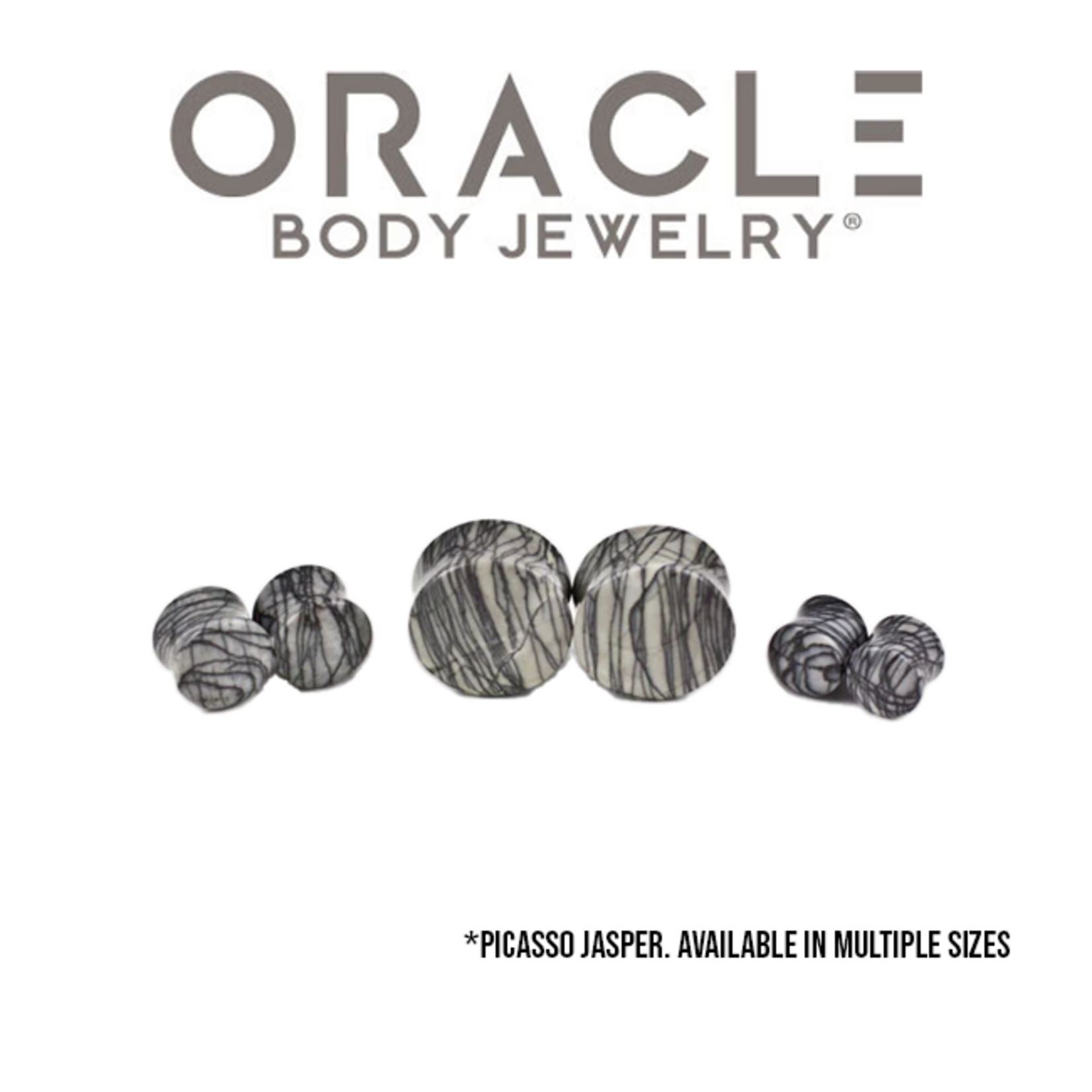 Oracle Oracle Body Jewelry double flared Picasso jasper plugs