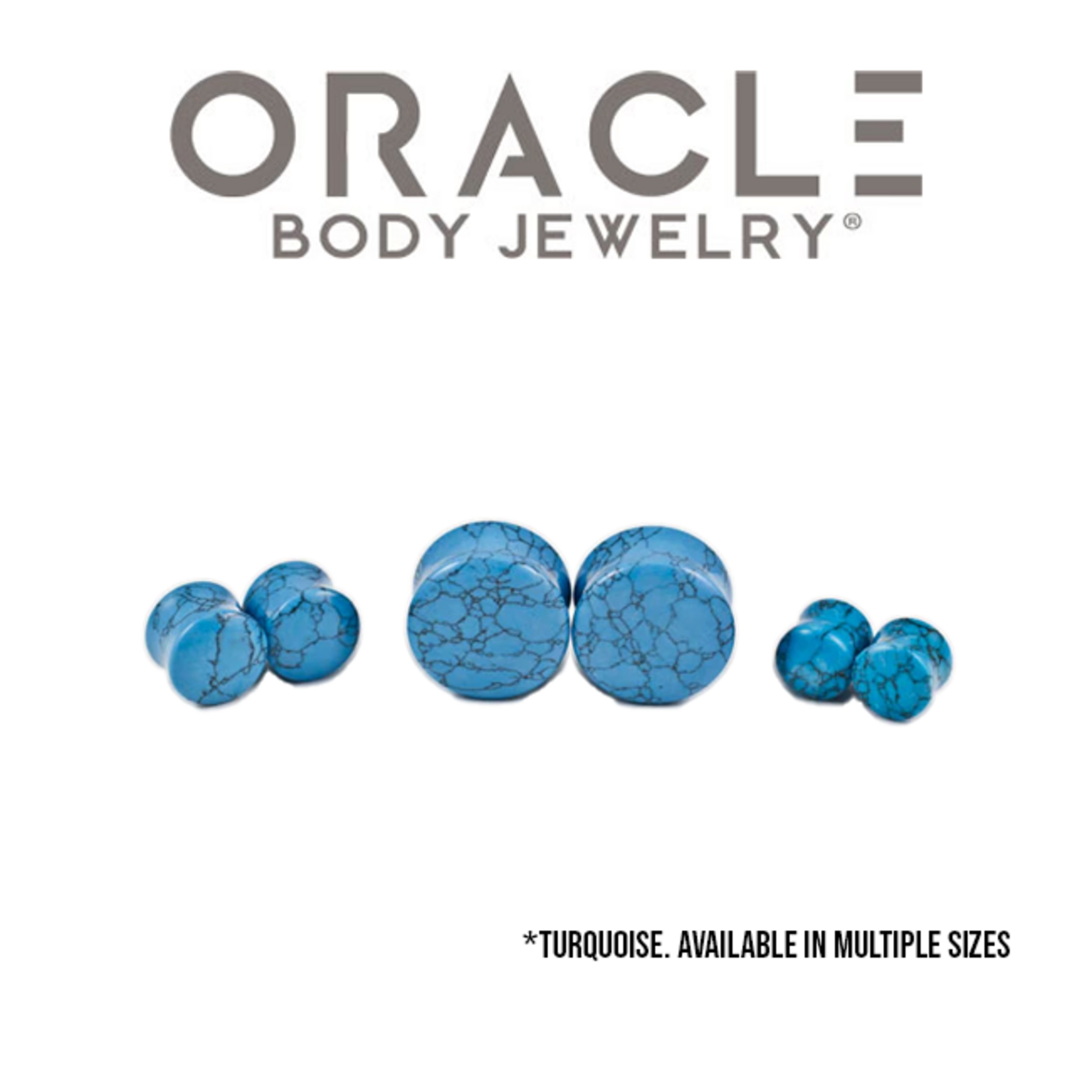 Oracle Oracle Body Jewelry double flared Turquoise plugs