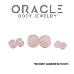 Oracle Oracle Body Jewelry Double Flared Rose Quartz