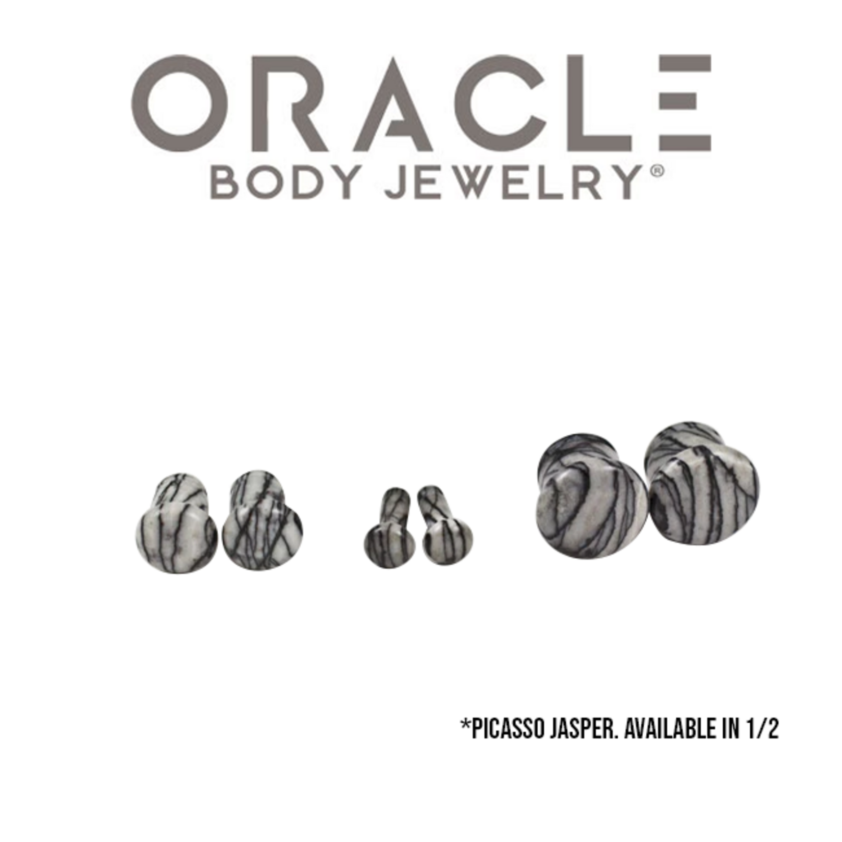 Oracle Oracle Body Jewelry single flared Picasso jasper plugs