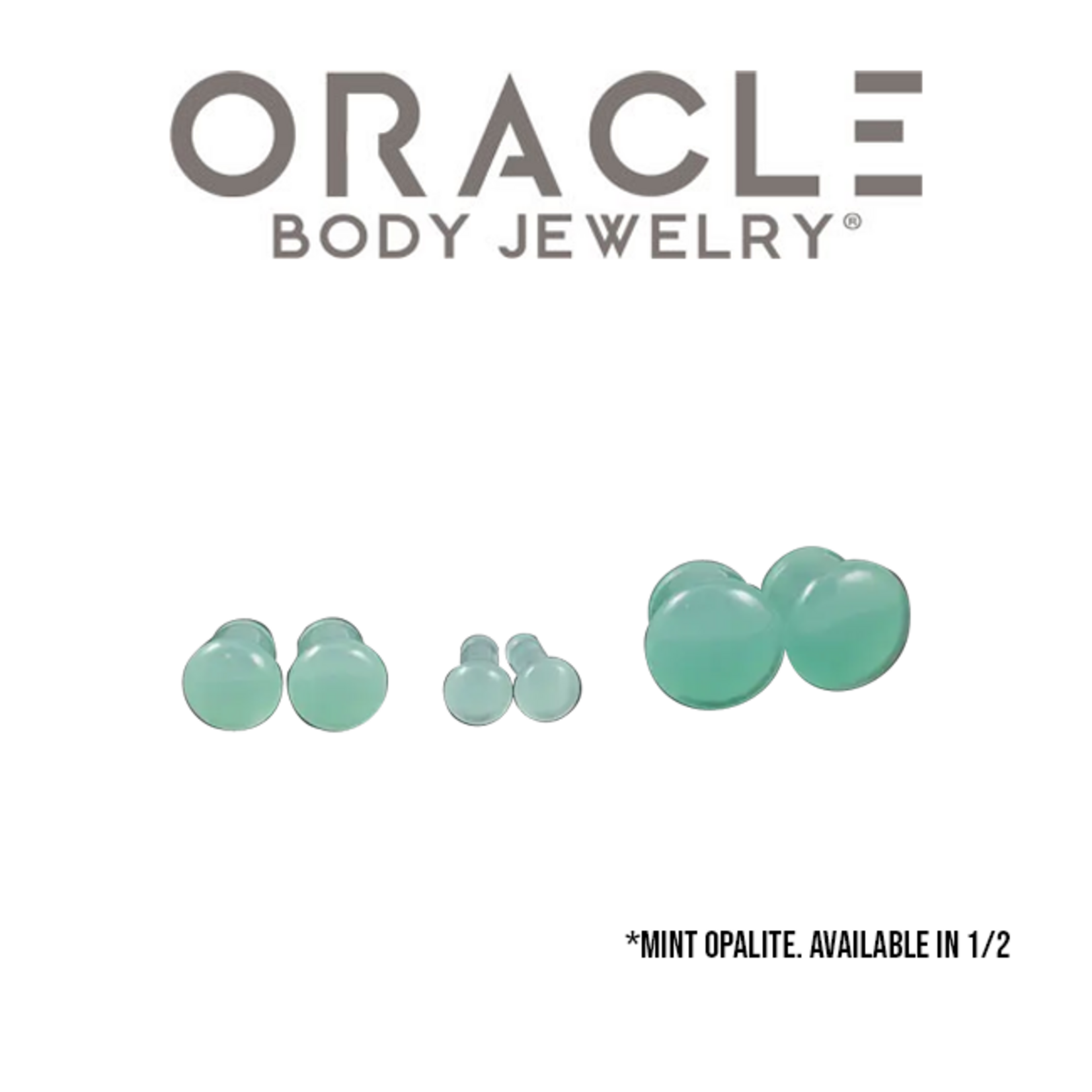 Oracle Oracle Body Jewelry single flared Mint Opalite plugs