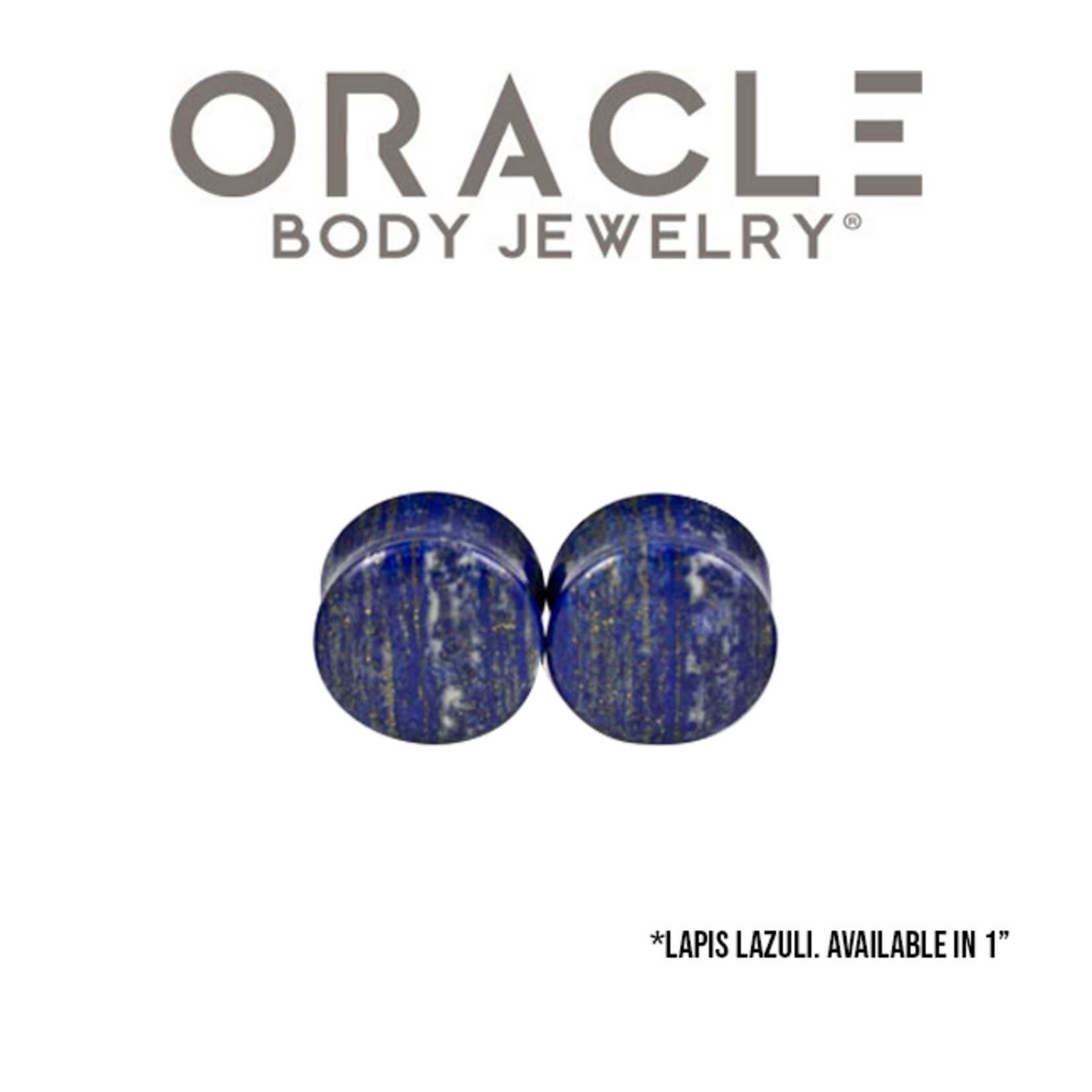 Oracle Oracle Body Jewelry double flared premium Lapis Lazuli plugs