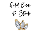 Gold Ends & Studs