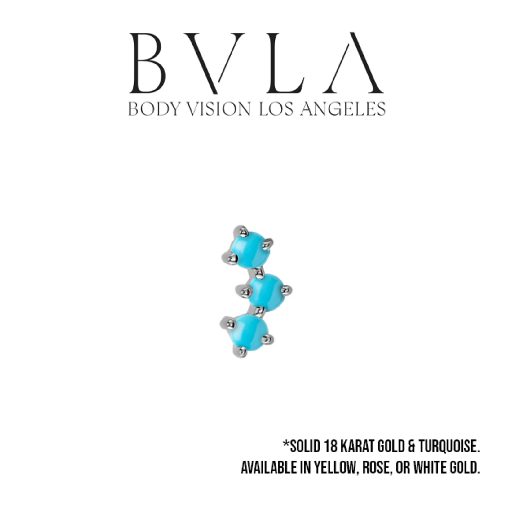 BVLA BVLA 16g "Muse" threaded end with 3x 1.5 turquoise